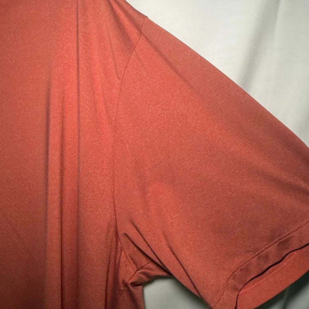 XXL Rust/Burnt Orange Matte Grey Three Button Golfing Shirt - Picture 2 of 6